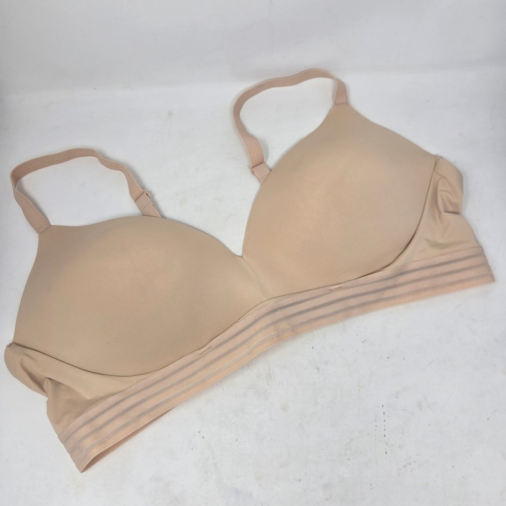 Auden Women Nude Push Up Wirefree‎ Bra 40C Beige Padded T-Shirt Bra